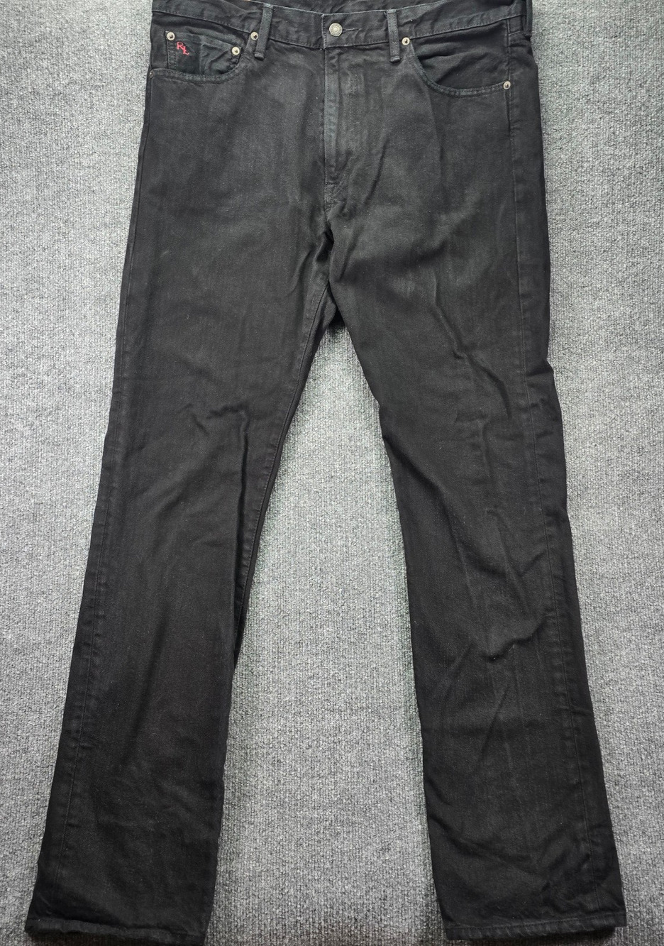 Polo Ralph Lauren Hampton Jeans Mens 36x36 (38x35) Hudson Black Relaxed Straight